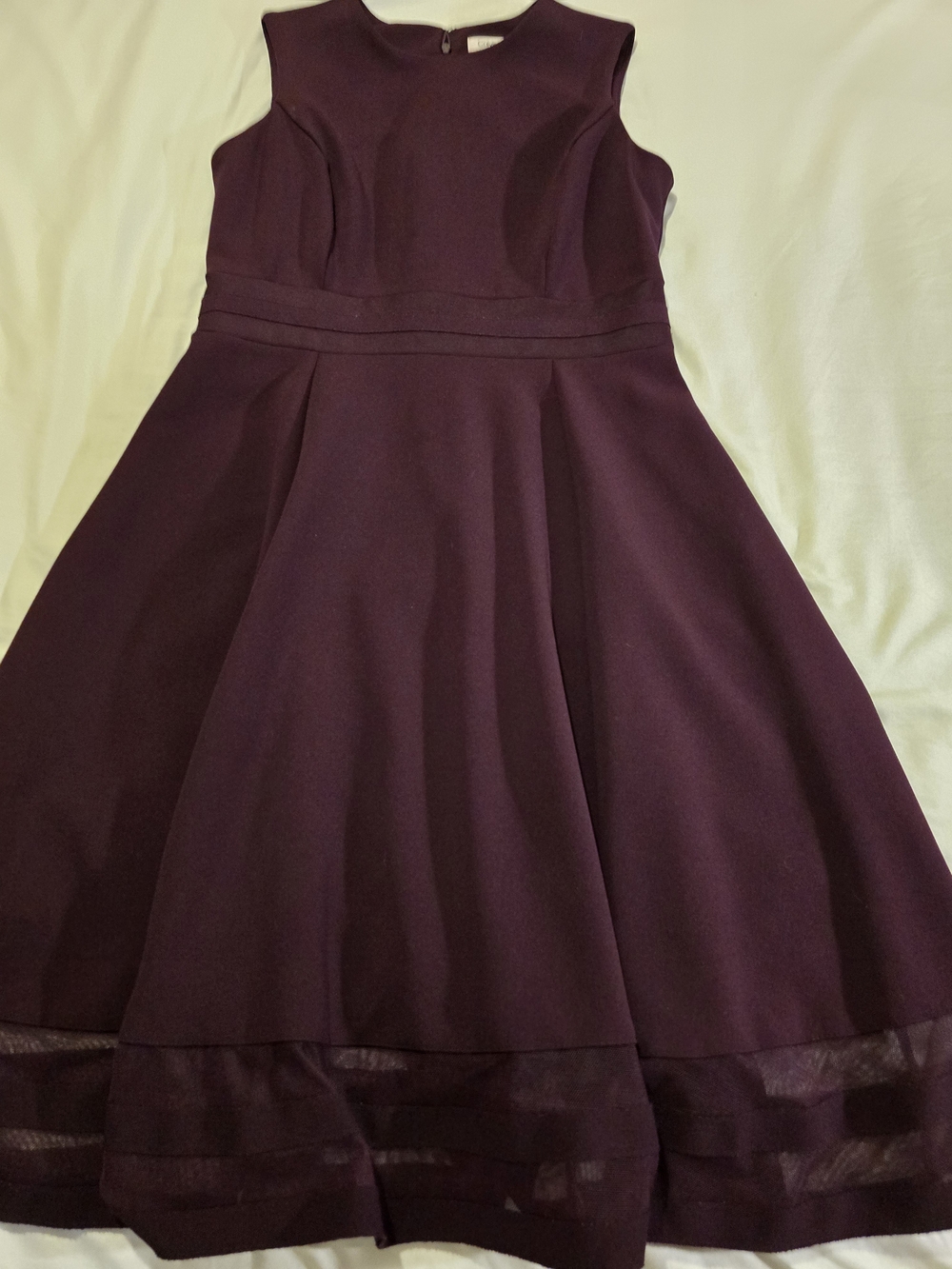 Calvin Klein Plum Fit-and-Flare Mini Dress